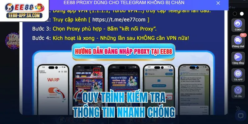 Quy trình kiểm tra thông tin nhanh chóng